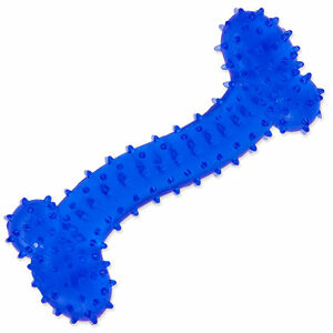 Hračka DOG FANTASY kosť gumová modrá 11 cm 1 ks