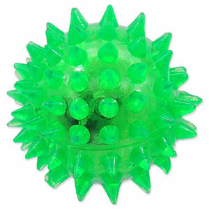 Hračka DOG FANTASY loptička LED zelená 5 cm 1 ks