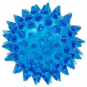 Hračka DOG FANTASY loptička pískacia modrá 5 cm 1 ks
