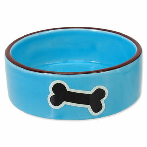 Miska DOG FANTASY keramická potlač kosť modrá 12,5 cm 0.29 l