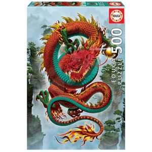 Puzzle Good Fortune Dragon Vincent Hie Educa 500 dielov a Fix lepidlo v balení od 11 rokov