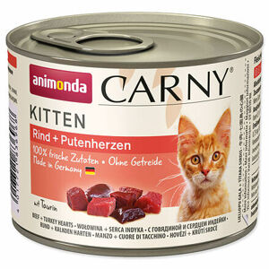 Konzerva ANIMONDA Carny Kitten hovädzie + morčacie srdiečka 200 g