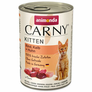 Konzerva ANIMONDA Carny Kitten hovädzie + teľacie + kuracie 400 g