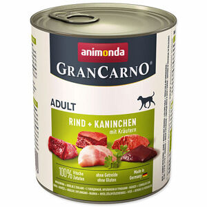 Konzerva ANIMONDA Gran Carno hovädzie + králik + bylinky 800 g