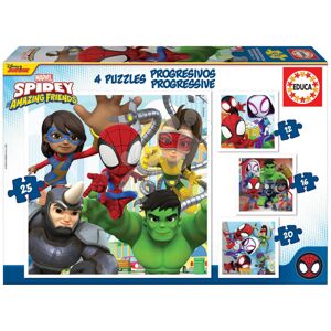 Puzzle Spidey & his Amazing Friends Progressive Educa 12-16-20-25 dielov