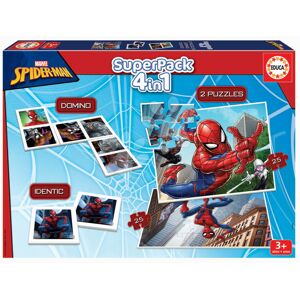 Superpack 4v1 Spider-man Educa domino pexeso a 2 puzzle s 25 dielikmi