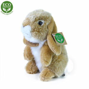 Rappa Plyšový králik béžový stojaci , 18 cm, ECO-FRIENDLY