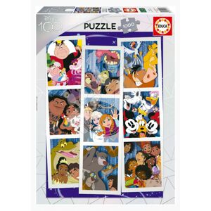 Puzzle Disney 100 Collage Educa 1000 dielov a Fix lepidlo
