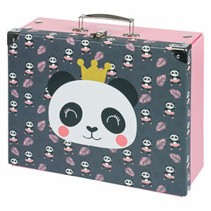 BAAGL Skladací školský kufrík Panda, kovanie