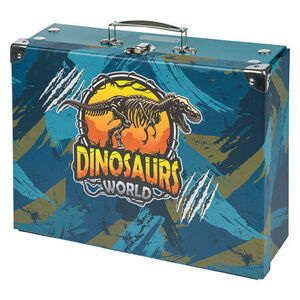 BAAGL Skladací školský kufrík Dinosaurs World, kovanie