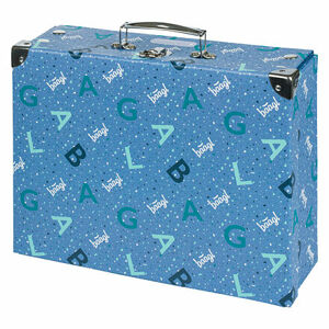 BAAGL Skladací školský kufrík Logo - modrý, kovanie