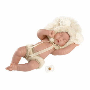 Llorens NEW BORN CHLAPČEK - spiaca realistická bábika bábätko s celovinylovým telom - 31 cm