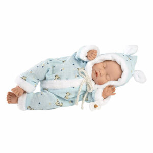 Llorens LITTLE BABY - spiaca realistická bábika bábätko s mäkkým látkovým telom - 32 cm