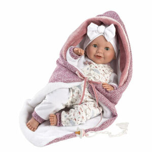Llorens 74040 NEW BORN - žmurkacia realistická bábika bábätko so zvukmi a mäkkým látkovým telom - 42