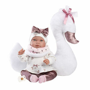Llorens 84456 NEW BORN - realistická bábika bábätko so zvukmi a mäkkým látkovým telom - 44 cm
