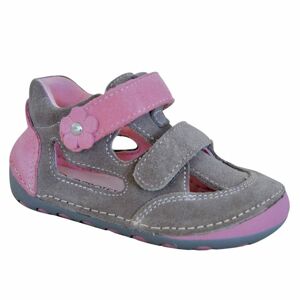 dievčenské topánky sandále Barefoot FLIP TAUPE, Protetika, šedá - 25