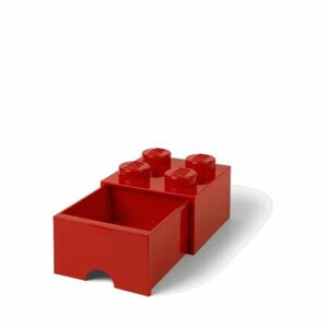 LEGO úložný box 4 s šuplíkom - červená