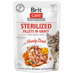 Kapsička BRIT Care Cat Sterilized Fillets in Gravy with Hearty Duck 85 g
