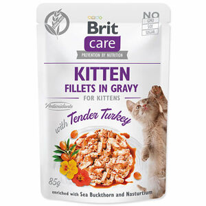 Kapsička BRIT Care Cat Kitten Fillets in Gravy with Tender Turkey 85 g