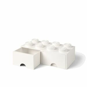 LEGO úložný box 8 s šuplíkmi - biela