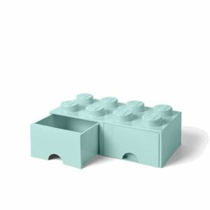 LEGO úložný box 8 s šuplíkmi - aqua