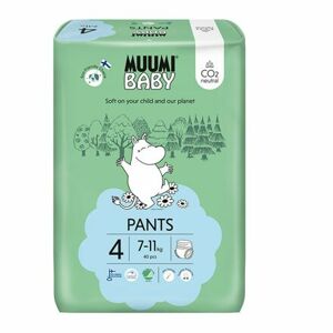 Muumi Baby Pants 4 Maxi 7-11 kg (40 ks), nohavičkové eko plienky