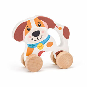 Woody Pes na kolieskach s držadlom