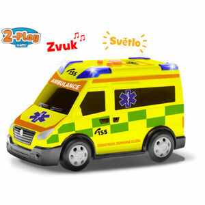 Mikro Tradin2-Play Traffic Auto ambulancia CZ design 13,5 cm voľný chod so svetlom a zvukom v krabič