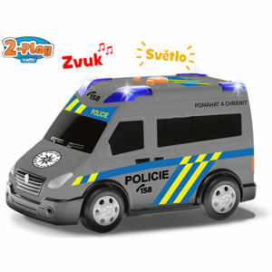 Mikro Trading 2-Play Traffic Auto polícia CZ design 13,5 cm voľný chod so svetlom a zvukom v krabičk