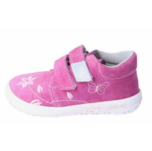 detská celoročná barefoot obuv B1 / S / V - kvet ružová, JONAP, ružová - 23