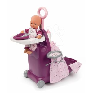 Prebaľovací kufrík s postieľkou a stoličkou Violette Baby Nurse Smoby pre bábiky so 6 doplnkami od 18 mes