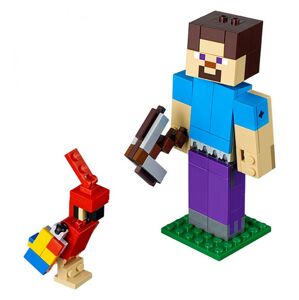 LEGO Minecraft 21148 Veľká figúrka Minecraft: Steve s papagájom