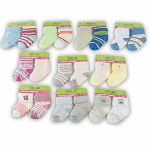 Dojčenské ponožky froté (0 až 6m), Pidilidi, PD108, mix - 0-6m | 0-6m