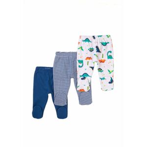 Dojčenské nohavice 3pack, Minoti, Jurassic 14, modrá - 68/74 | 6-9m