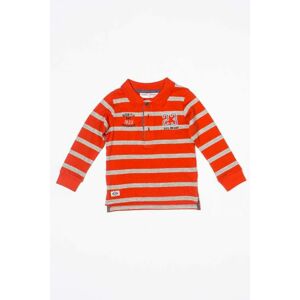 Tričko chlapčenské "POLO" s dlouhyým rukávom, Minoti, BAY 10, červená - 80/86 | 12-18m