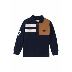Tričko chlapčenské Polo s dlhým rukávom, Minoti, scanda 1, modrá - 98/104 | 3/4let