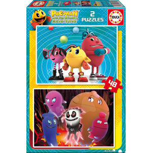 Detské puzzle Pac-Man Educa 2x48 dielov 16159 farebné