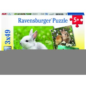 Ravensburger puzzle Roztomilý zajačik; 3x49 dielikov