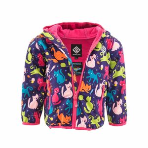 Dievčenská softshellová bunda s potlačou a pevnou kapucňou, Pidilidi, PD1103-01, Dievča - 80/86 | 12-18m