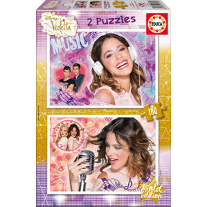 Detské puzzle Disney Violetta Educa 2x100 dielov 16189 farebné