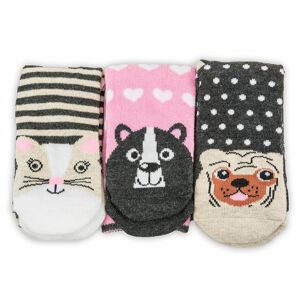 FUNNY dievčenské ponožky - 3pack, Pidilidi, PD0136-01, dievča - 35-37
