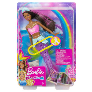 Mattel Barbie Svietiaca morská panna s pohyblivým chvostom Černoška