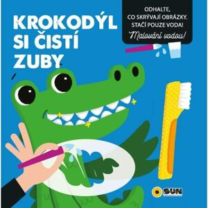 Krokodýl si čistí zuby - Malování vodou