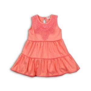Šaty dievčenské s čipkou, Minoti, daydream 3, růžová - 68/80 | 6-12m