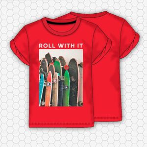Chlapčenské tričko s krátkym rukávom, Minoti, 9KROLL 1, červená - 98/104 | 3/4let