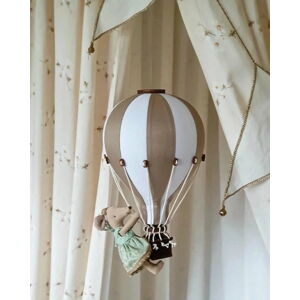 Dekoračný teplovzdušný balón - béžová/biela - L-50cm x 30cm