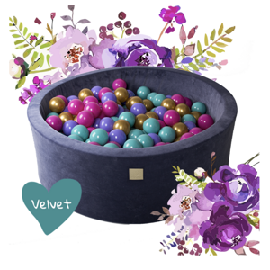 Suchý Bazén Meow Velvet, Prémium Blueberry s 200 loptičkami 90x30