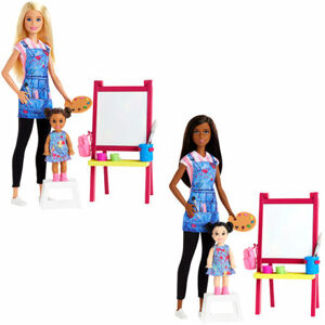 BRB Povolanie herný set s bábikou učiteľka černoška