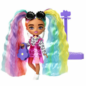 BRB Extra Mini bábika s dúhovými vlasmi
