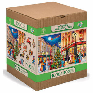 Wooden City Drevené puzzle XL,1010 dielikov, Vianočné ulice XL